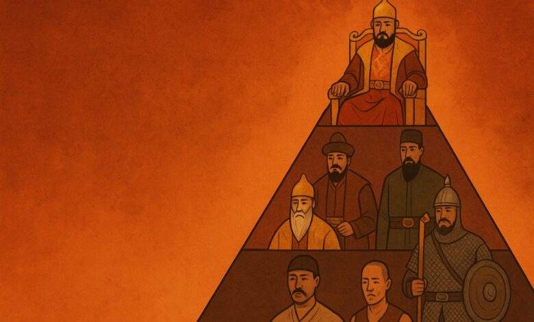 Социальная пирамида казахского общества эпохи Казахского ханства